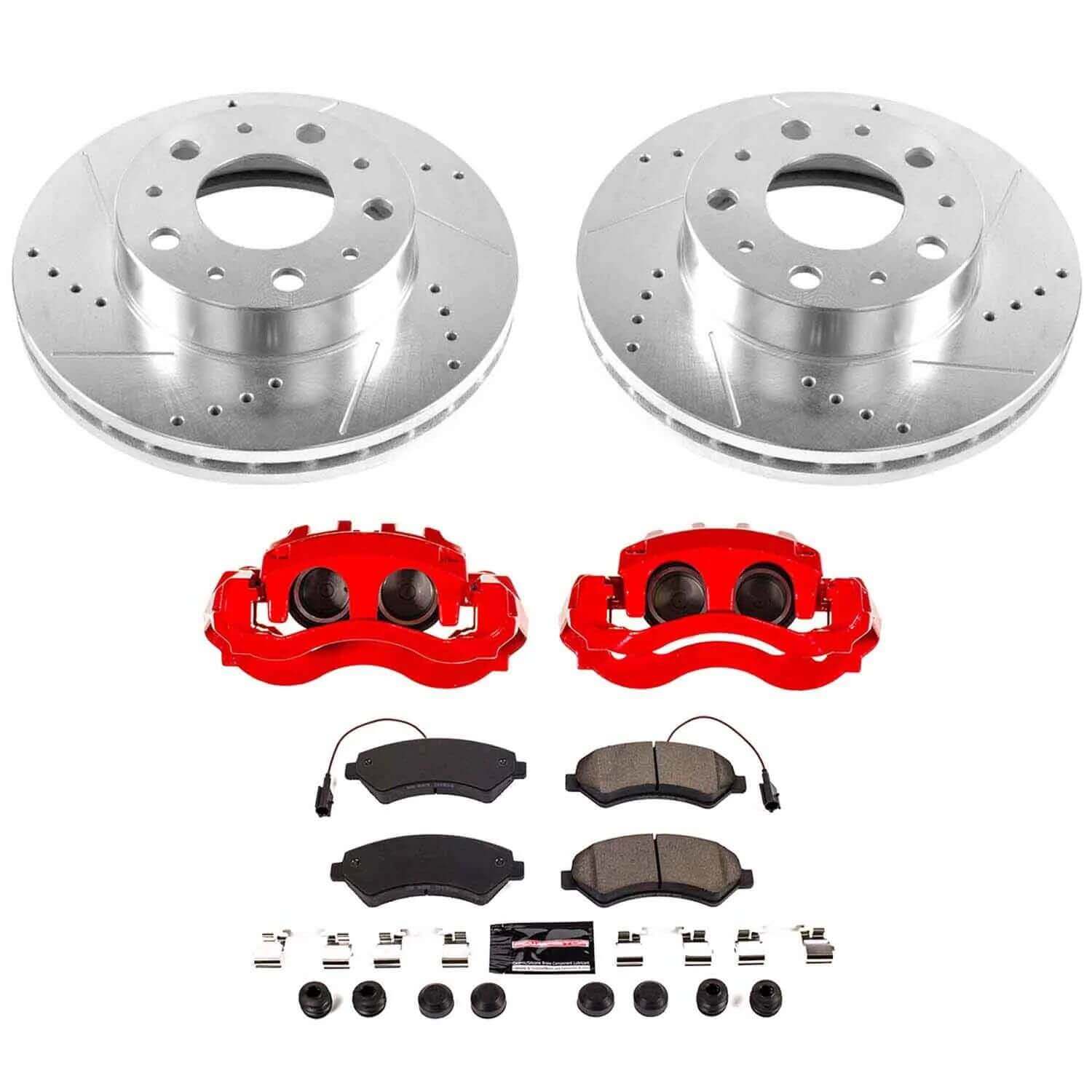 Power Stop KC7303 Z23 Evolution Sport Front Pad And Rotor Kit With Calipers for 2014-2024 Dodge Ram Promaster 1500 product image
