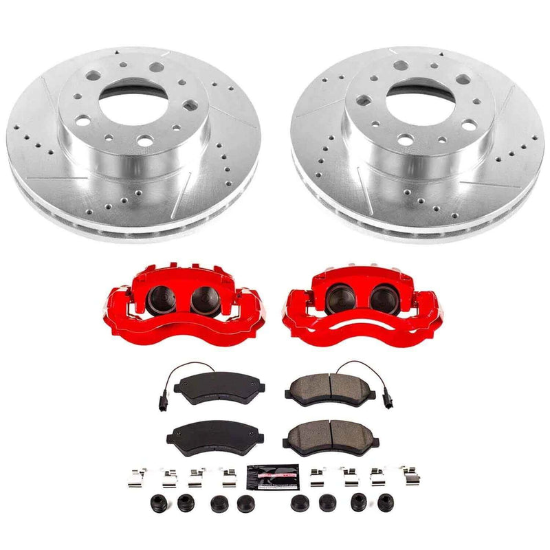 Power Stop KC7303 Z23 Evolution Sport Front Pad And Rotor Kit With Calipers for 2014-2024 Dodge Ram Promaster 1500 product image