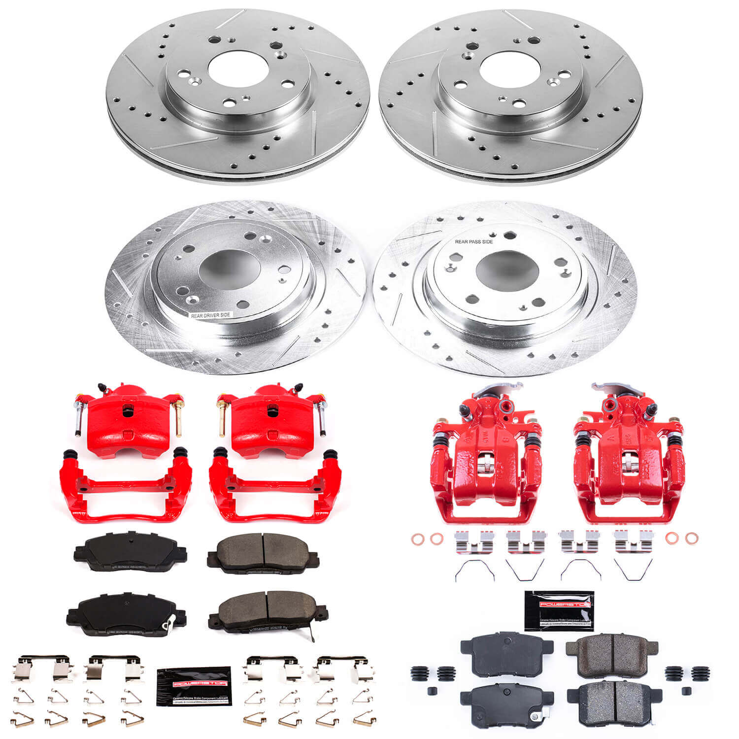 Power Stop KC7346 Z23 Evolution Sport Performance Pad And Rotor Kit With Calipers for 2016-2017 Honda Accord LX-S product image