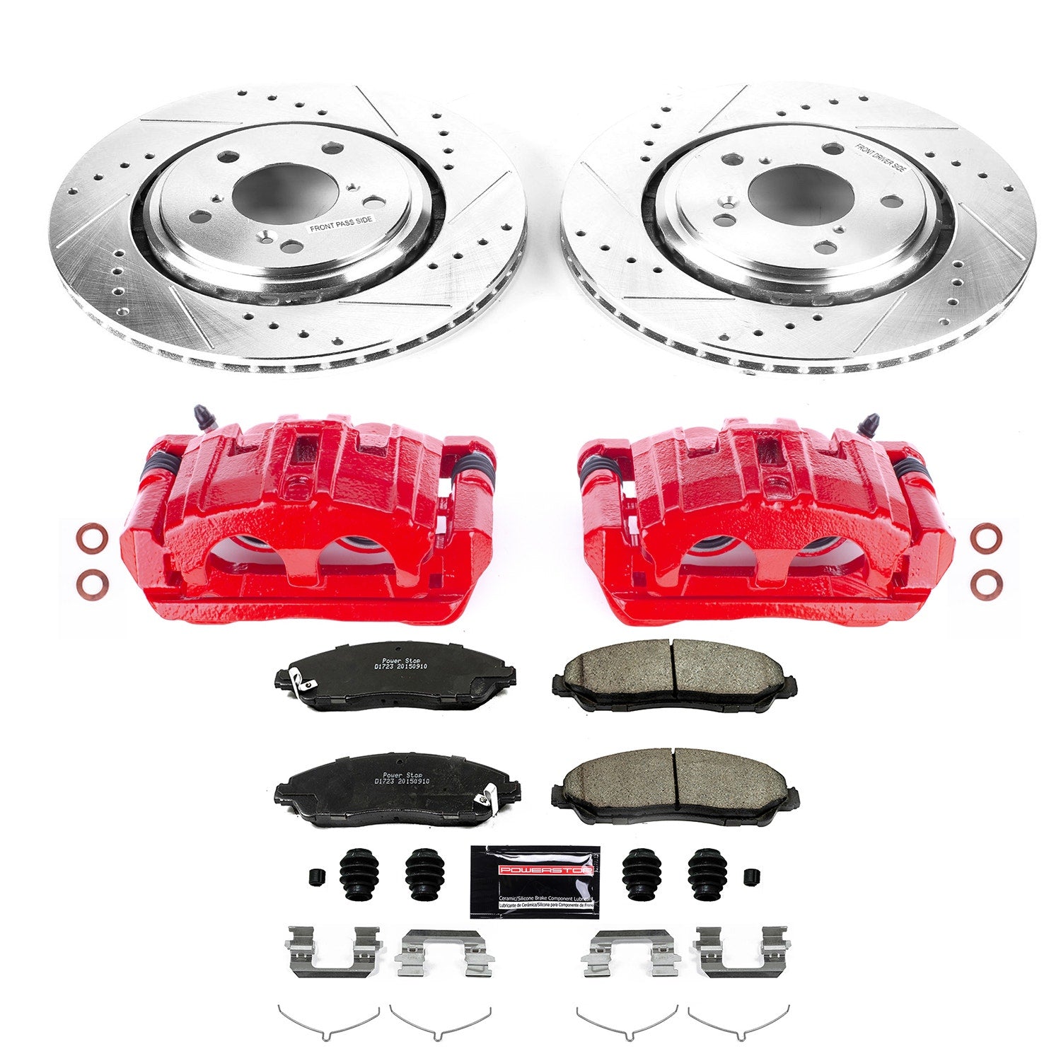 Power Stop KC7352 Z23 Evolution Sport Performance Pad And Rotor Kit With Calipers for 2017-2019 Acura MDX Base, Sh-AWD product image