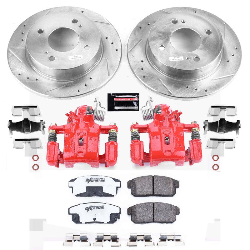Power Stop KC741-26 Z26 Street Warrior 1-Click Rear Brake Kit With Calipers for 2001-2002 Infiniti G20 product image