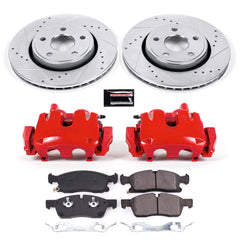 Power Stop KC7412 Z23 Evolution Sport Performance 1-Click Drilled And Slotted Front Brake Kit With Calipers for 2017-2019 Jeep Grand Cherokee Laredo product image