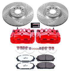 Power Stop KC7414-36 Z36 Extreme Performance Truck And Tow 1-Click Pad And Rotor Kit With Calipers for 2016-2023 Jeep Cherokee product image