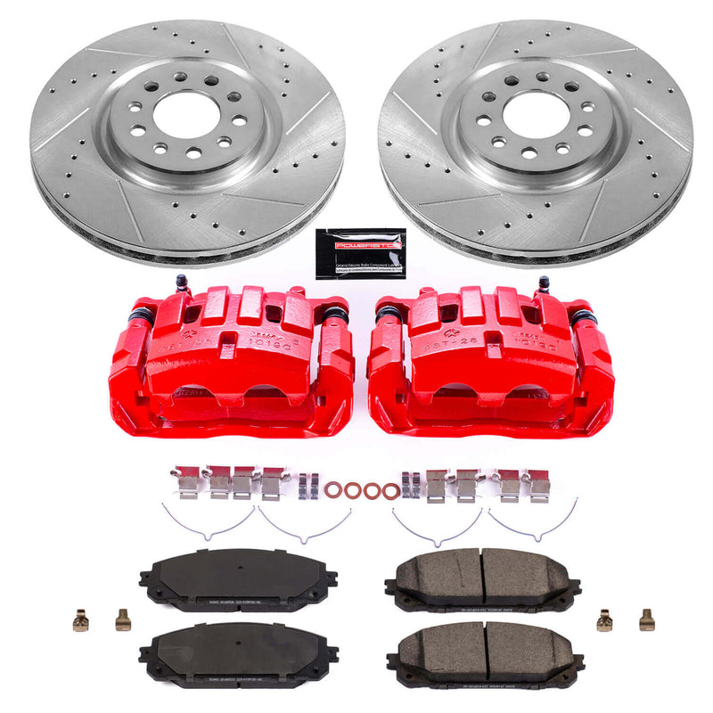 Power Stop KC7414 Z23 Evolution Sport Performance Pad And Rotor Kit With Calipers for 2016-2023 Jeep Cherokee product image