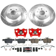 Power Stop KC7417 Rear Z23 Evolution Sport Pad And Rotor Kit With Calipers for 2015-2018 Ford Edge product image