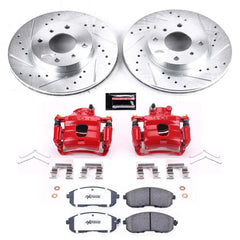 Power Stop KC749-26 Z26 Street Warrior 1-Click Front Brake Kit With Calipers for 1993-2006 Nissan Altima product image