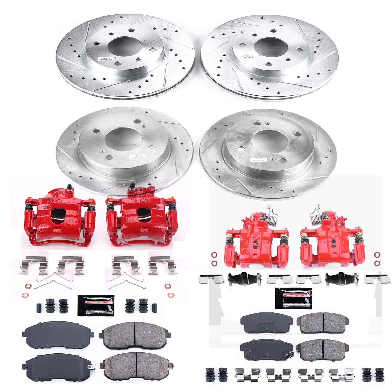 Power Stop KC751 Z23 Evolution Sport Front And Rear Brake Kit for 2001 Nissan Sentra Rear Disc product image