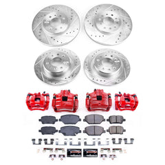 Power Stop KC7557 - Front And Rear Z23 Evolution Sport Pad And Rotor Kit With Calipers vehicle fitment brake part