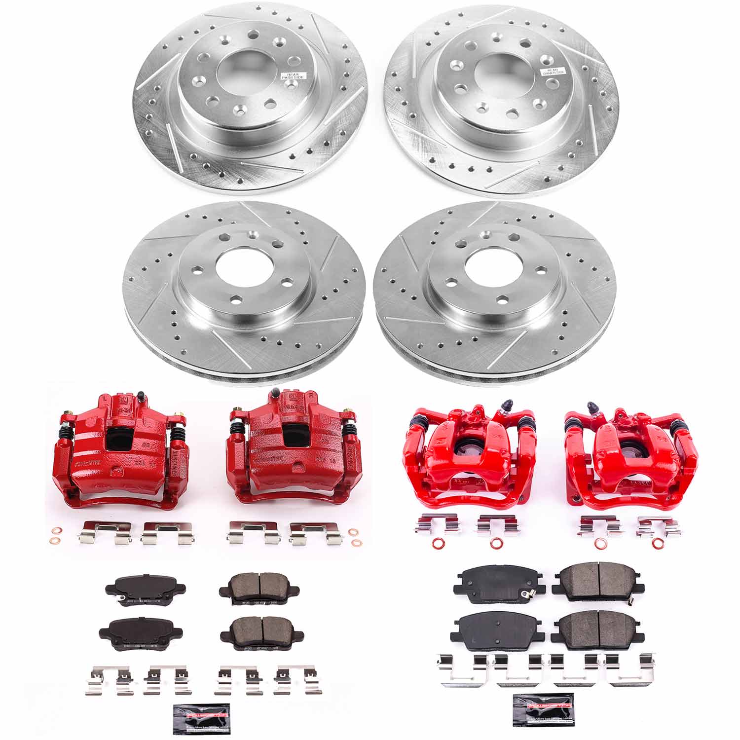 Power Stop KC7564 Front And Rear Z23 Evolution Sport Performance Pad And Rotor Kit With Calipers for 2019 Buick Lacrosse product image