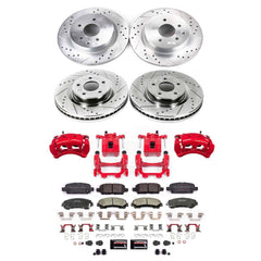 Power Stop KC7584A - Front And Rear Z23 Evolution Sport Pad And Rotor Kit With Calipers vehicle fitment brake part