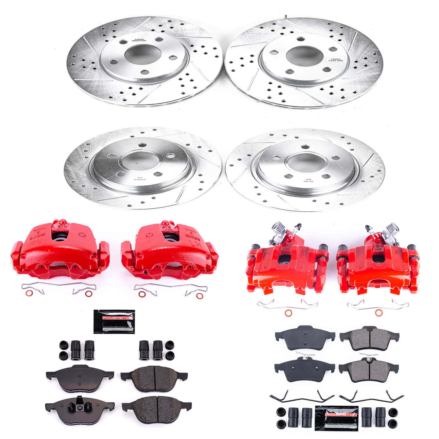 Power Stop KC7635 Z23 Evolution Sport Performance Pad And Rotor Kit With Calipers for 2012-2013 Volvo C30 product image