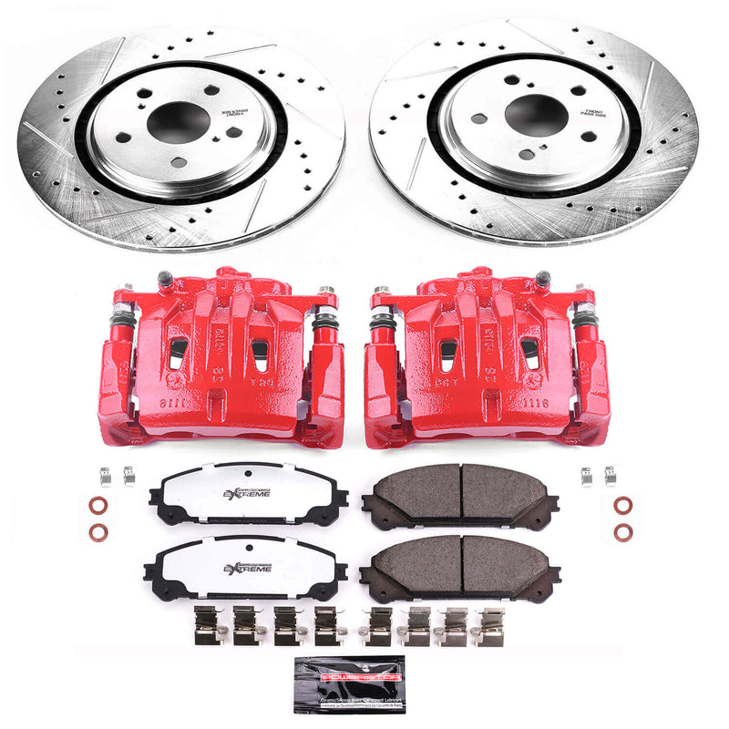 Power Stop KC7688A-36 Z36 Extreme Performance Truck And Tow 1-Click Front Brake Kit With Calipers for 2016-2018 Lexus RX350 product image