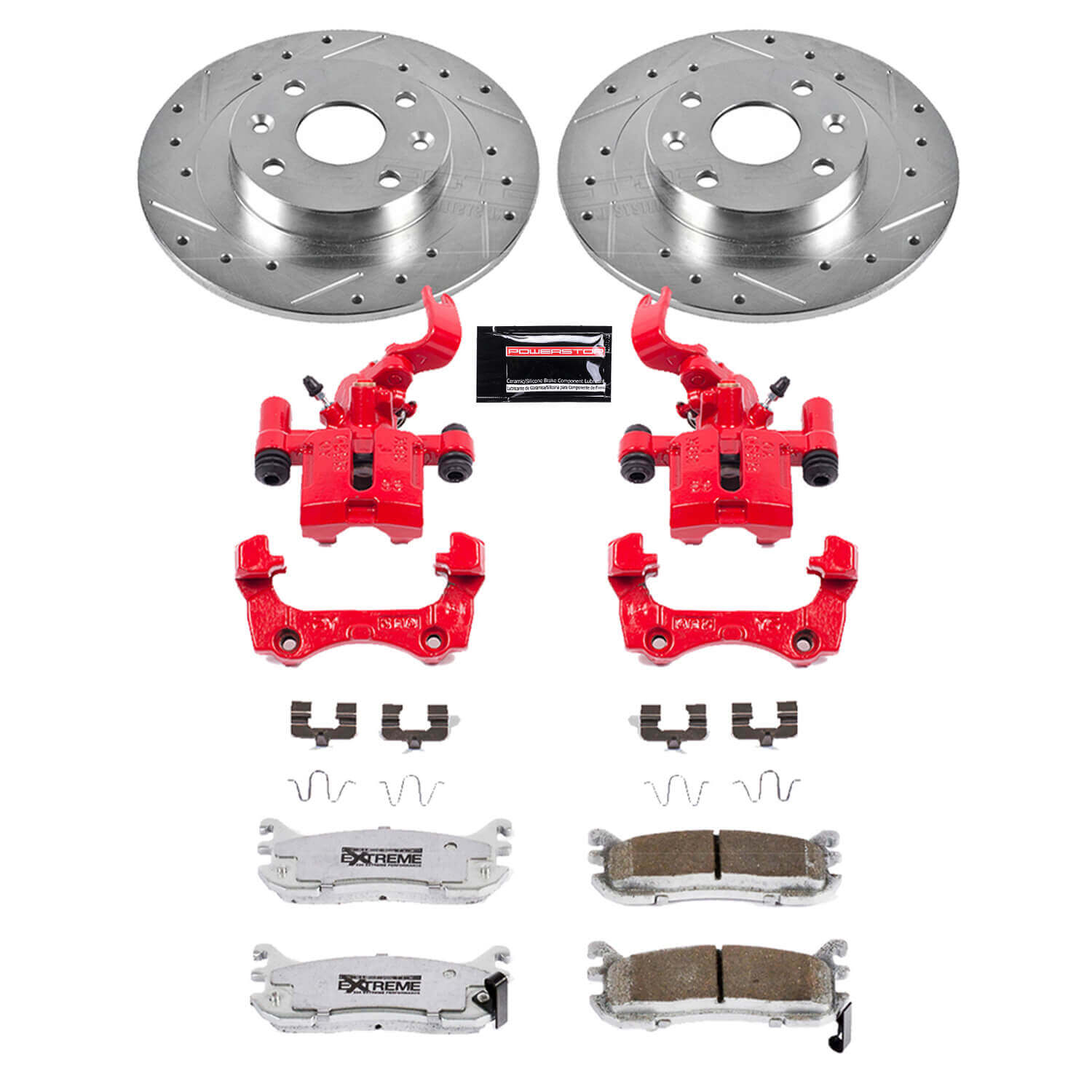 Power Stop KC772-26 - Z26 Extreme Street Warrior 1-Click Brake Kit With Calipers (Rear) vehicle fitment brake part
