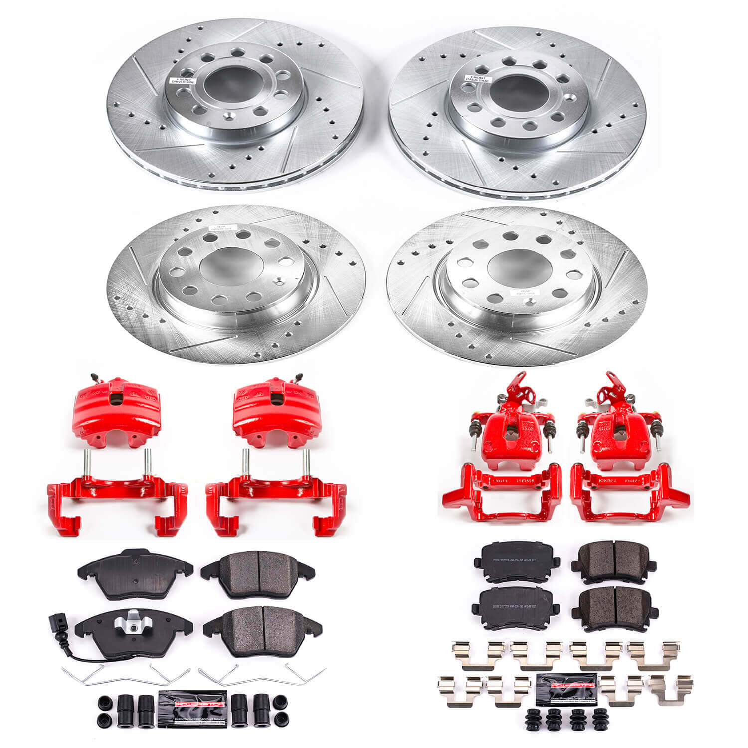 Power Stop KC7837 Z23 Evolution Sport Front And Rear Brake Kit for 2010 Volkswagen Golf Base product image