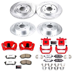 Power Stop KC7865-26 Z26 Street Warrior 1-Click Front And Rear Brake Kit With Calipers for 2007-2010 Nissan Altima product image