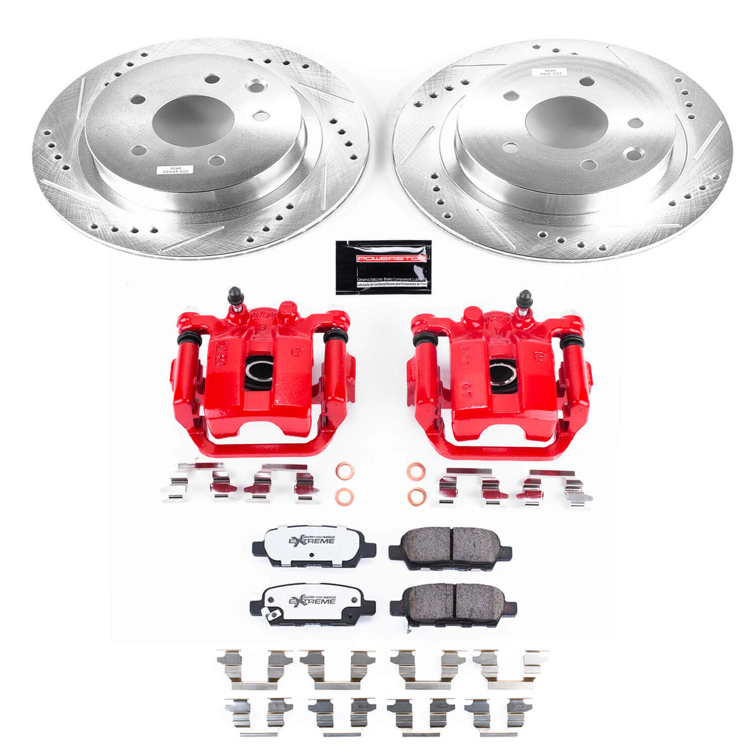 Power Stop KC7881-26 Z26 Street Warrior 1-Click Pad And Rotor Kit With Calipers for 2008-2013 Nissan Rogue product image