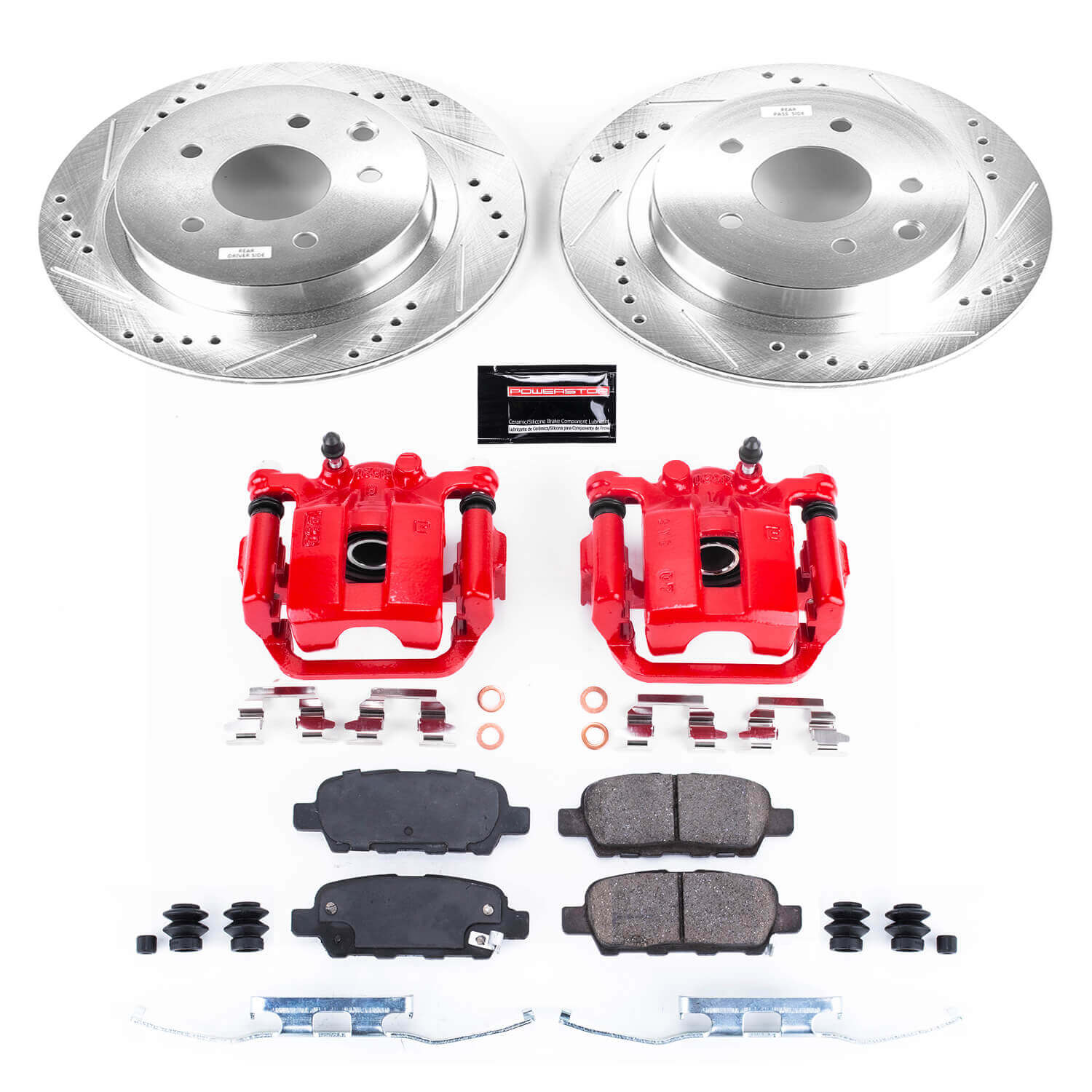 Power Stop KC7881 Z23 Evolution Sport Performance Pad And Rotor Kit With Calipers for 2008-2013 Nissan Rogue product image