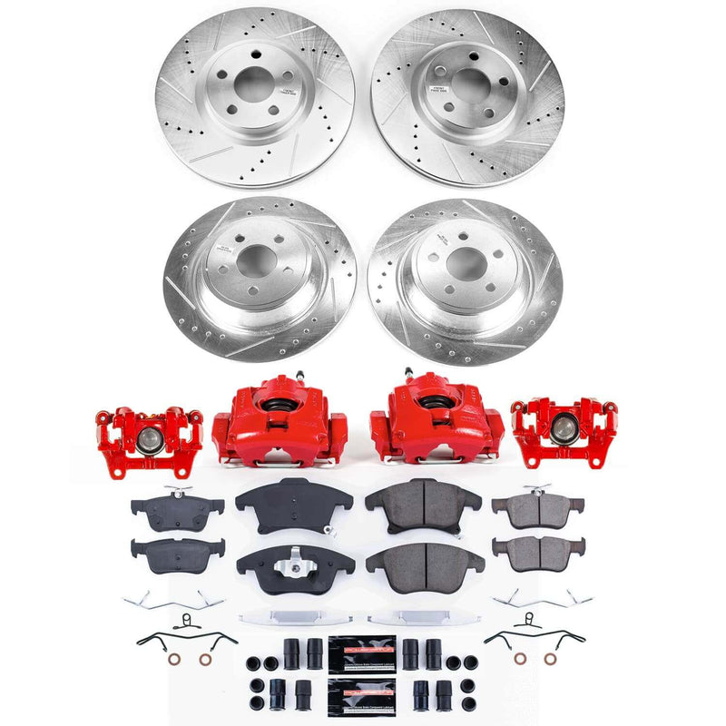 Power Stop KC7912 Front And Rear Z23 Evolution Sport Pad And Rotor Kit With Calipers for 2017-2020 Lincoln Mkz product image