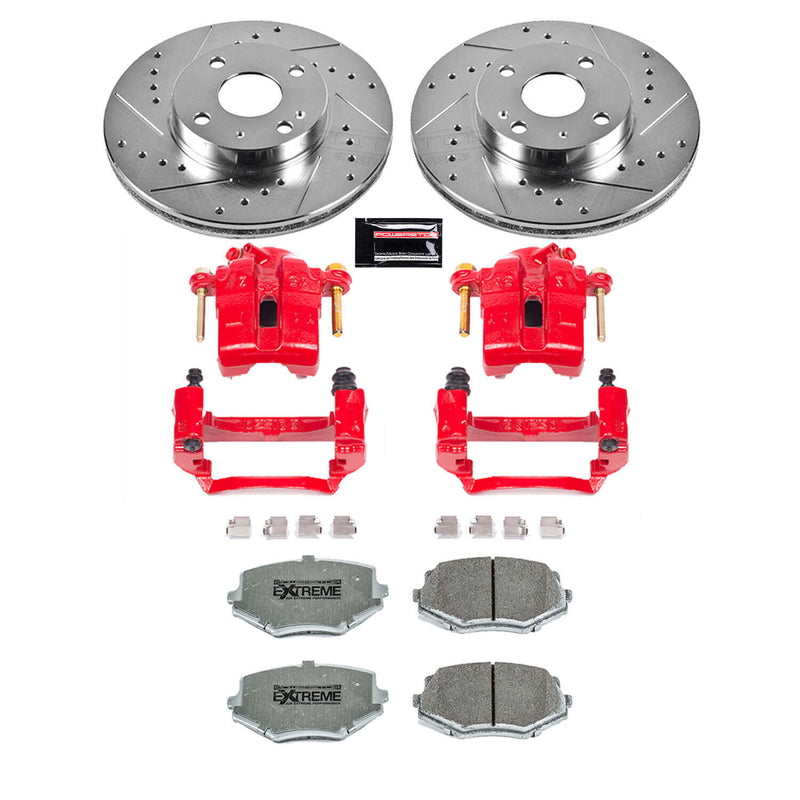 Power Stop KC793-26 Z26 Extreme Street Warrior 1-Click Brake Kit With Calipers (Front) for 1994-2005 Mazda Miata / MX-5 product image