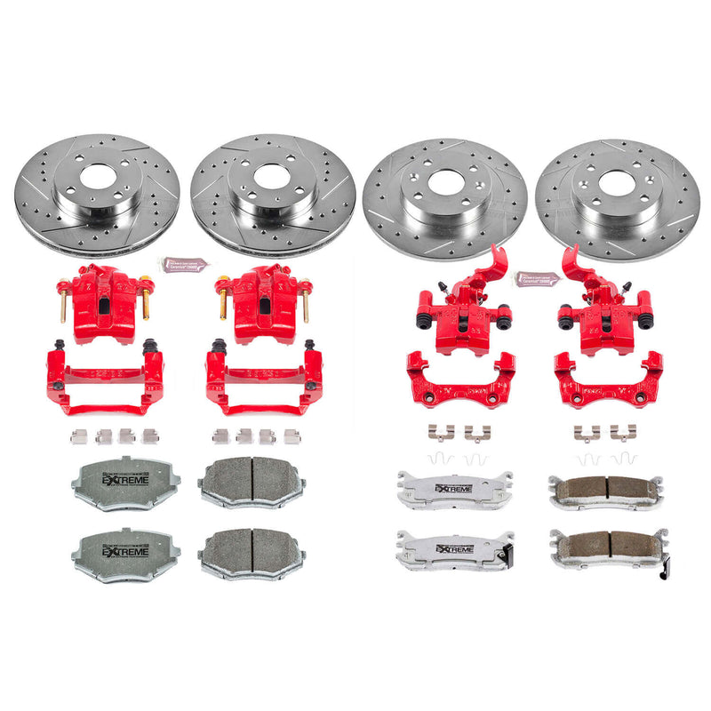 Power Stop KC794-26 - Z26 Extreme Street Warrior 1-Click Brake Kit With Calipers (Front And Rear) vehicle fitment brake part