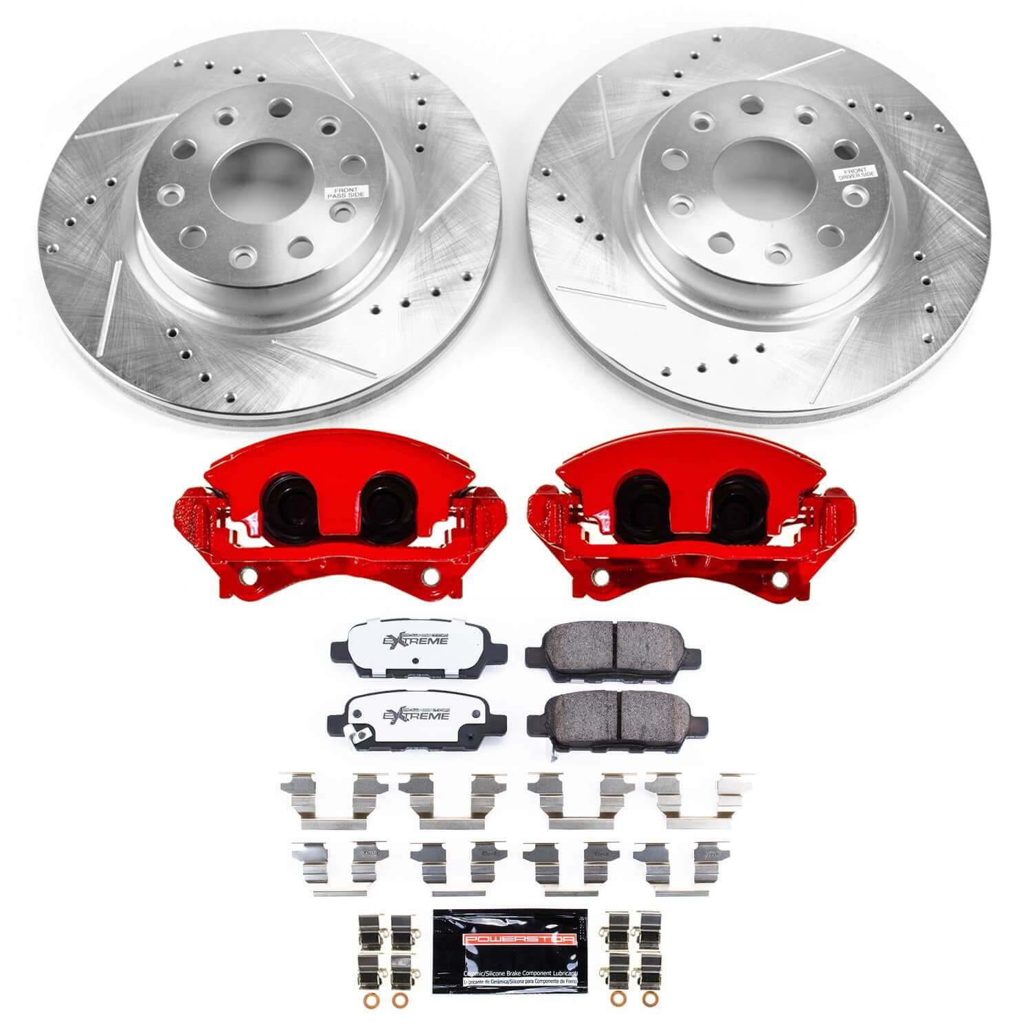 Power Stop KC7941A-36 - Front Z36 Truck And Tow Pad And Rotor Kit With Calipers vehicle fitment brake part