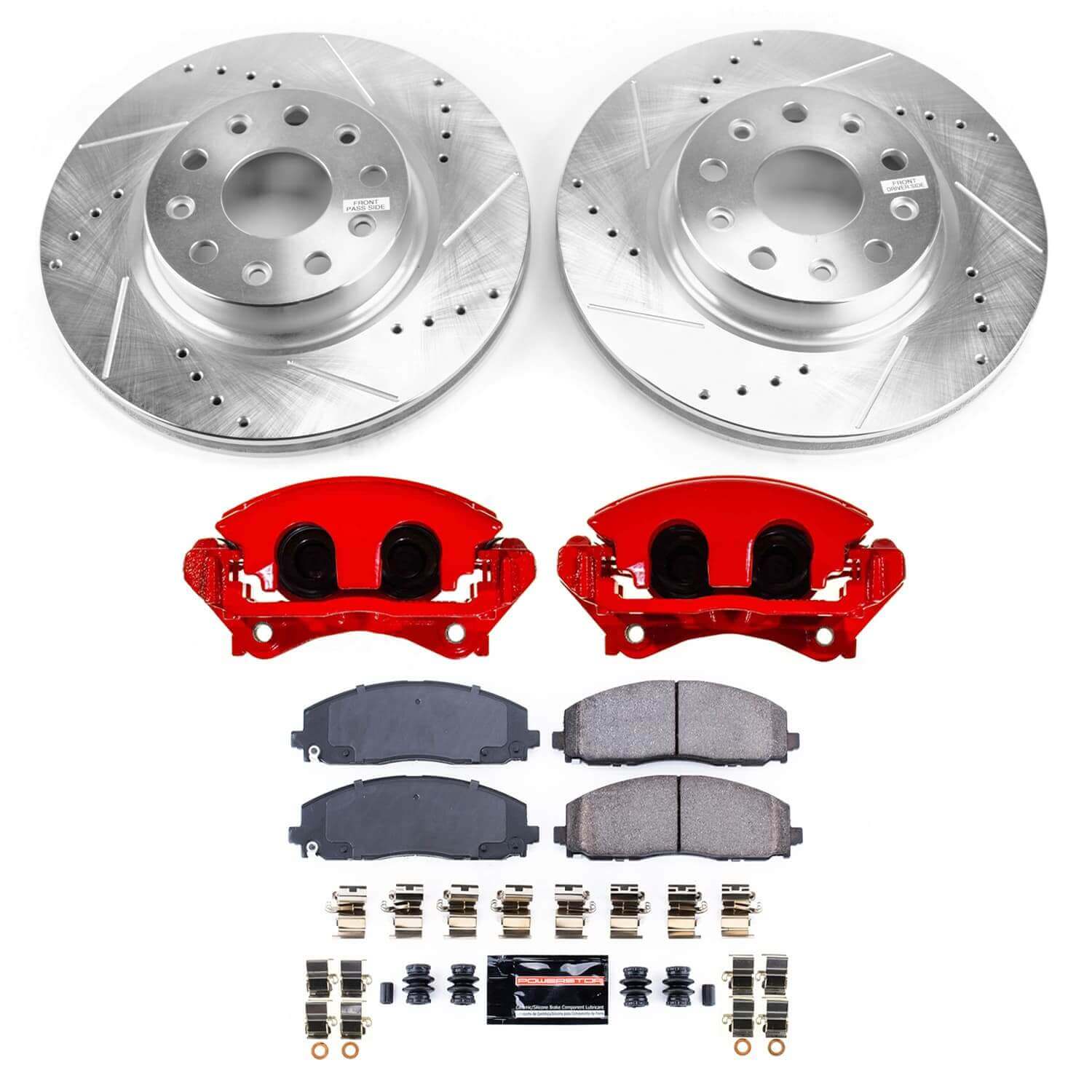 Power Stop KC7941A - Front Z23 Evolution Sport Pad And Rotor Kit With Calipers vehicle fitment brake part
