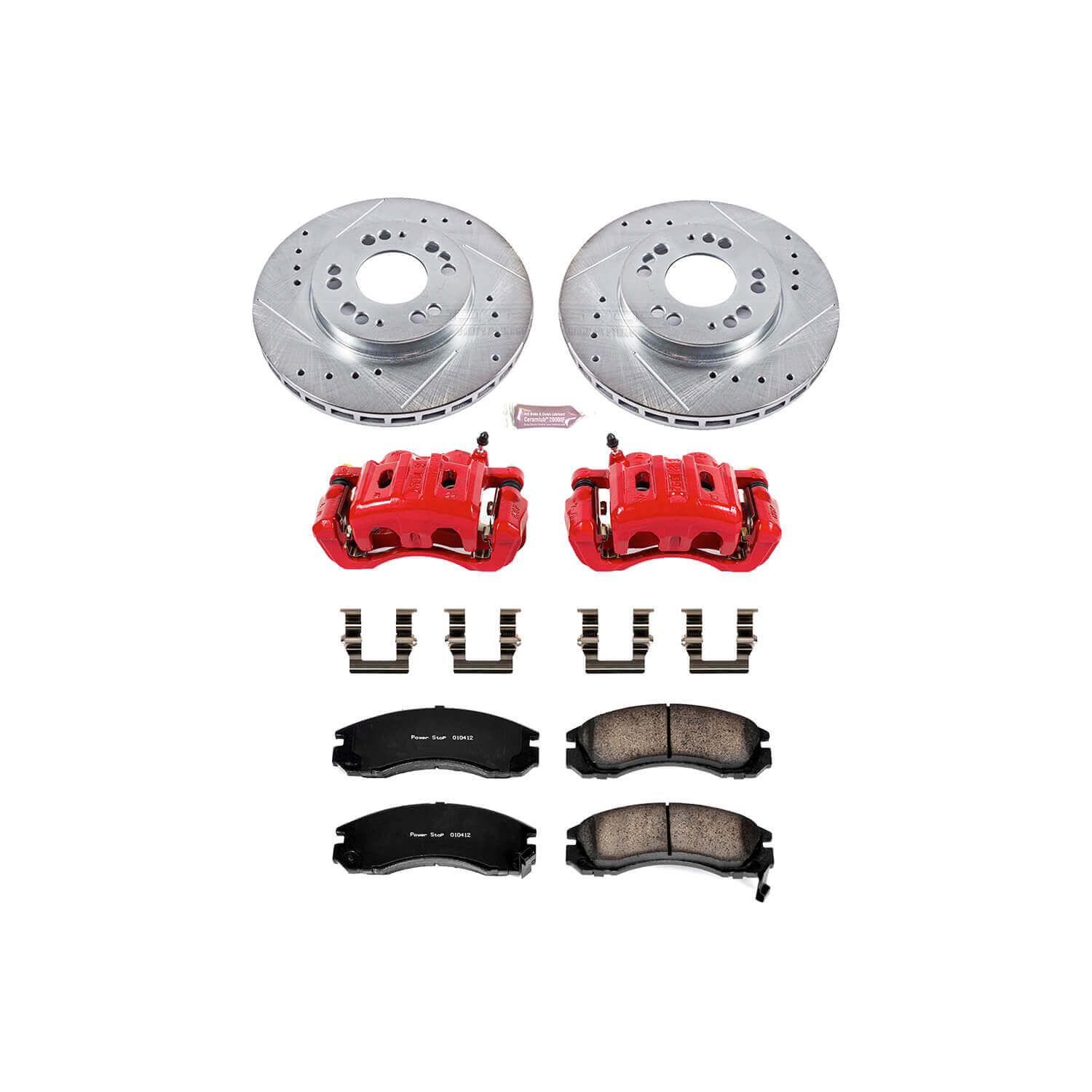Power Stop KC798A Z23 Evolution Sport Performance 1-Click Brake Kit With Calipers (Front) for 1994-1999 Eagle Talon product image