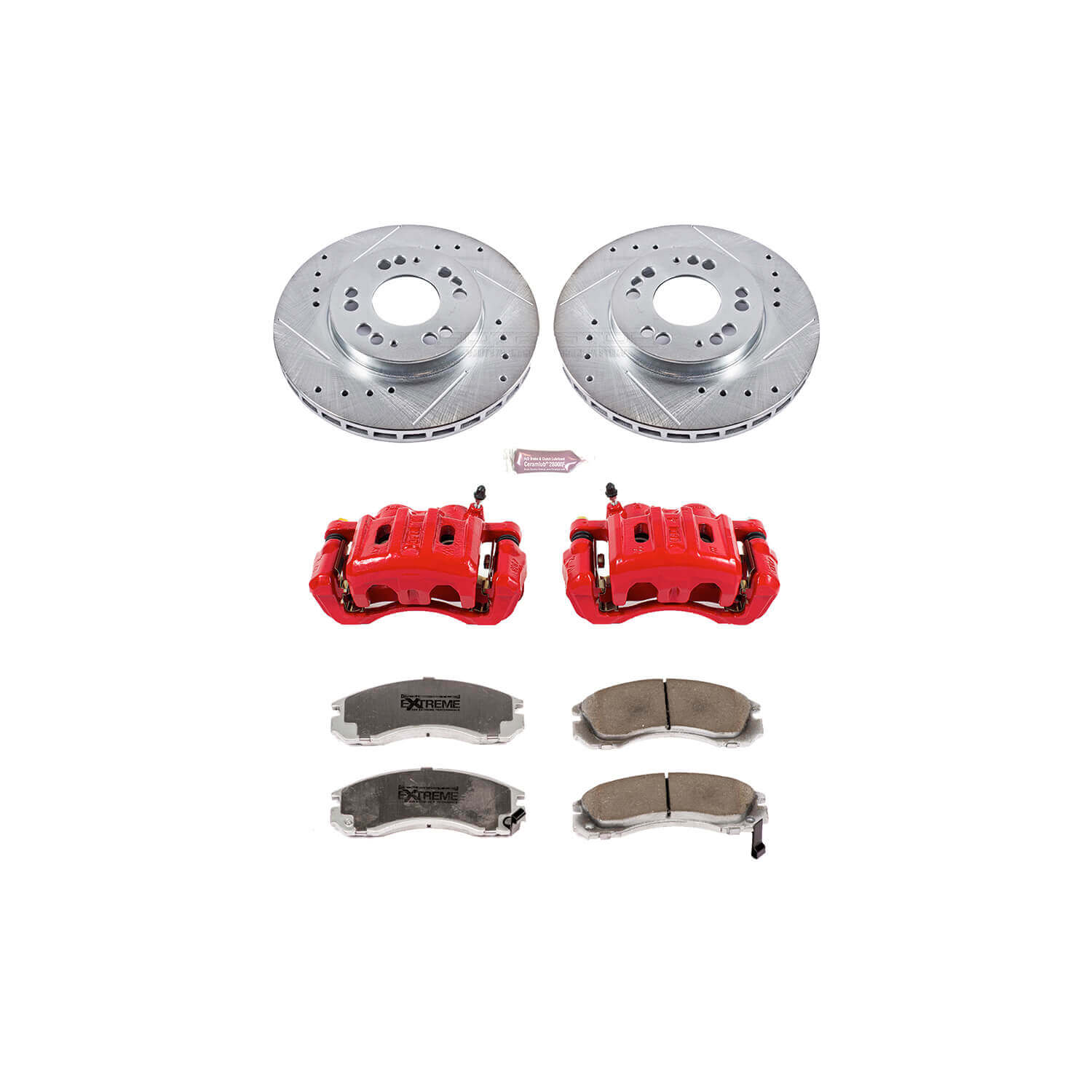 Power Stop KC798B-26 Z26 Extreme Street Warrior 1-Click Brake Kit With Calipers (Front) for 1997-2004 Mitsubishi Diamante product image