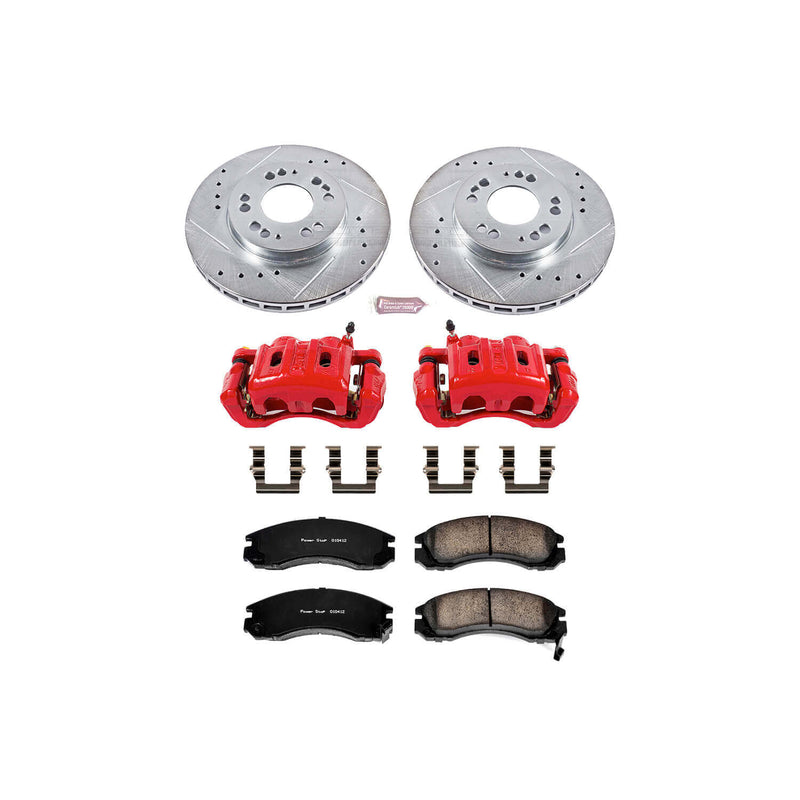 Power Stop KC798B Z23 Evolution Sport Performance 1-Click Brake Kit With Calipers (Front) for 1997-2004 Mitsubishi Diamante product image