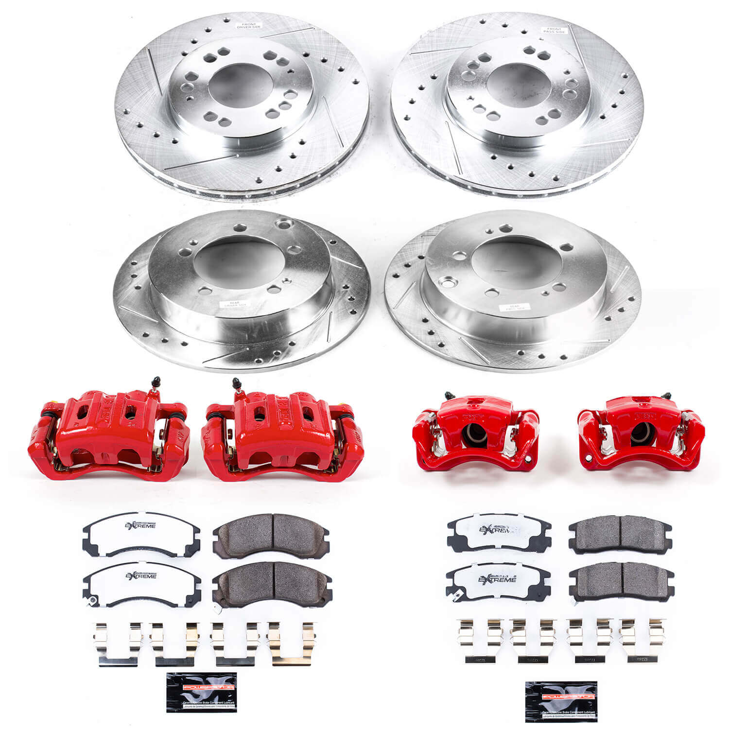 Power Stop KC802-26 Z26 Extreme Street Warrior 1-Click Brake Kit With Calipers (Front And Rear) for 1995-1999 Eagle Talon product image