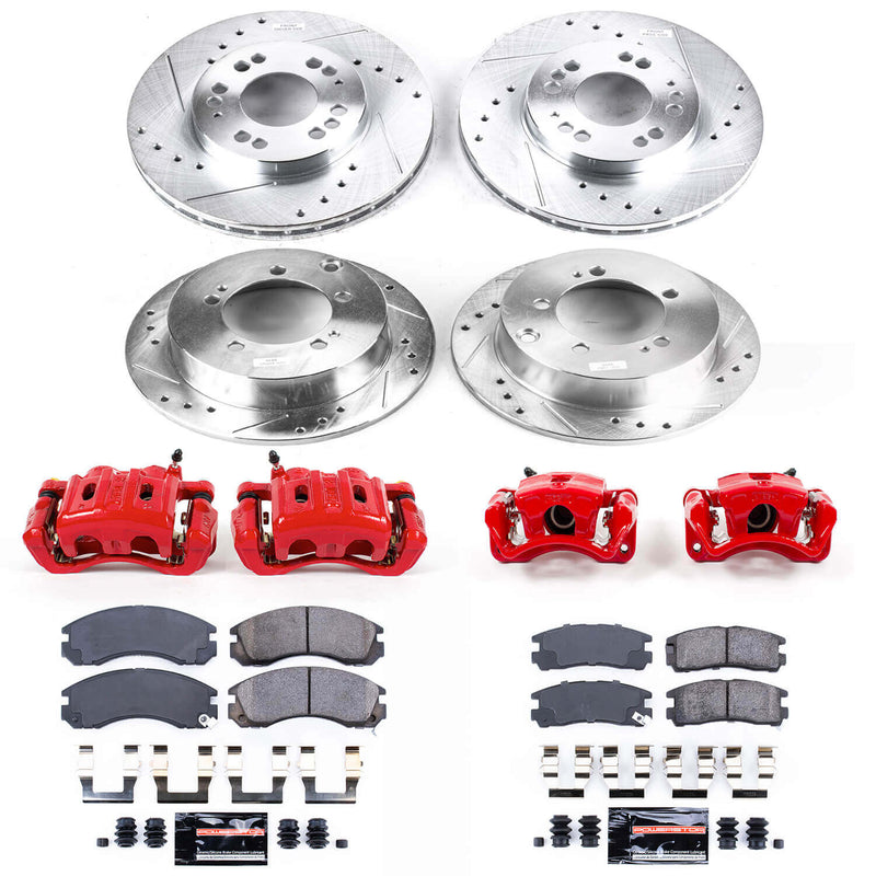 Power Stop KC802 - Z23 Evolution Sport Performance 1-Click Brake Kit With Calipers (Front And Rear) vehicle fitment brake part