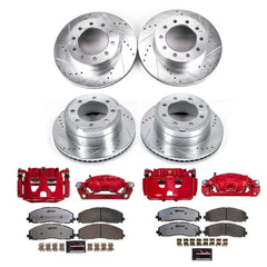 Power Stop KC8028-36 Front And Rear Z36 Extreme Performance Truck And Tow 1-Click Pad And Rotor Kit With Calipers for 2015-2016 Ford F-350 Super Duty 4 Wheel Drive product image