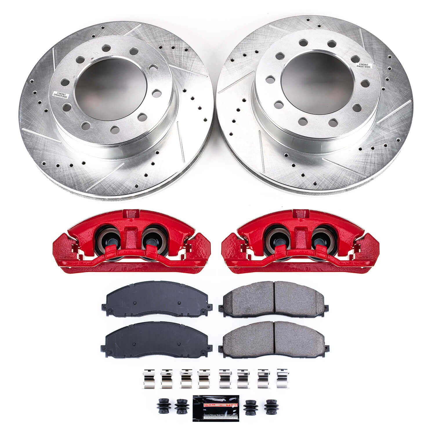 Power Stop KC8029 Front Z23 Evolution Sport Performance 1-Click Pad And Rotor Kit With Calipers for 2015 Ford F-350 Super Duty 4 Wheel Drive product image