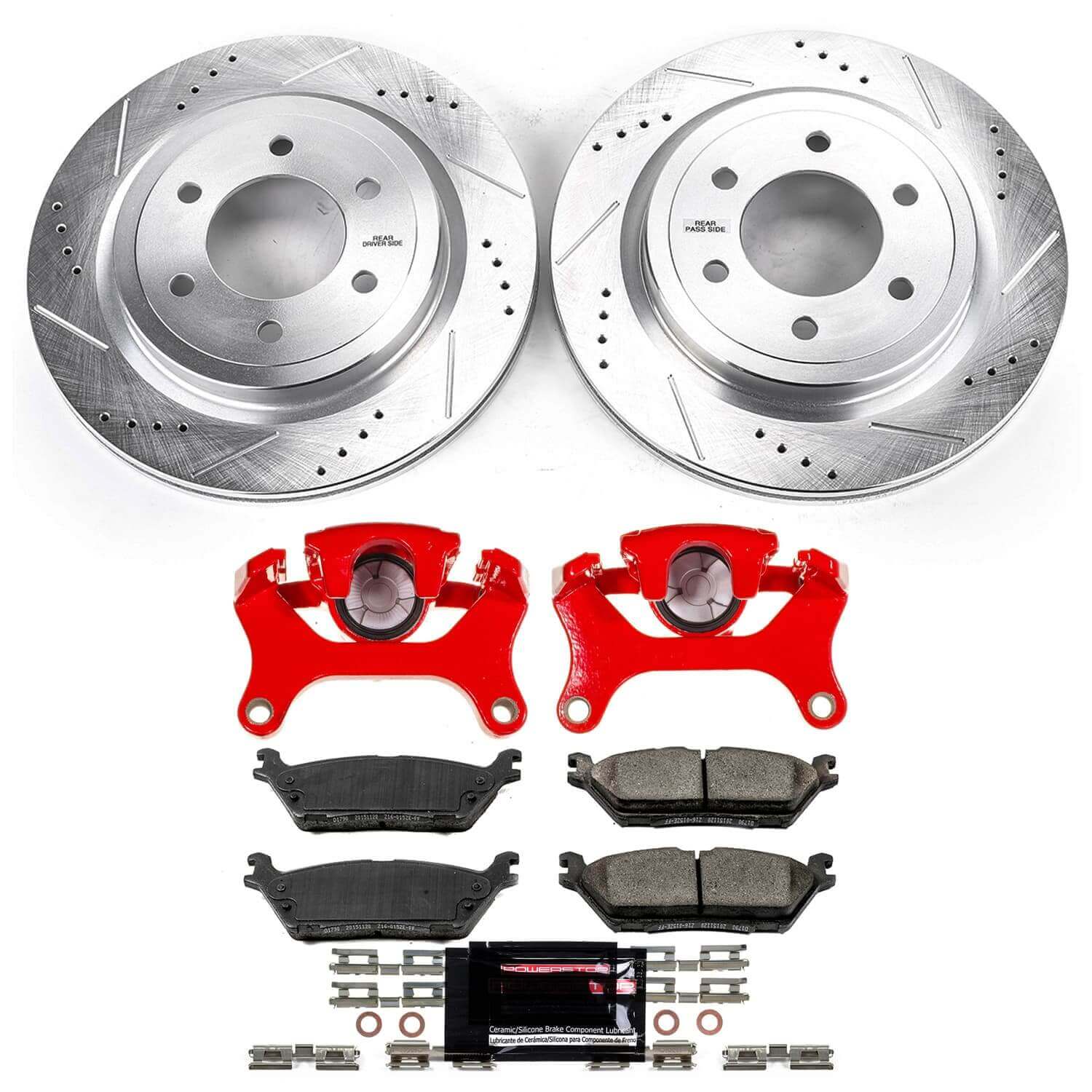 Power Stop KC8030 - Rear Z23 Evolution Sport Pad And Rotor Kit With Calipers vehicle fitment brake part