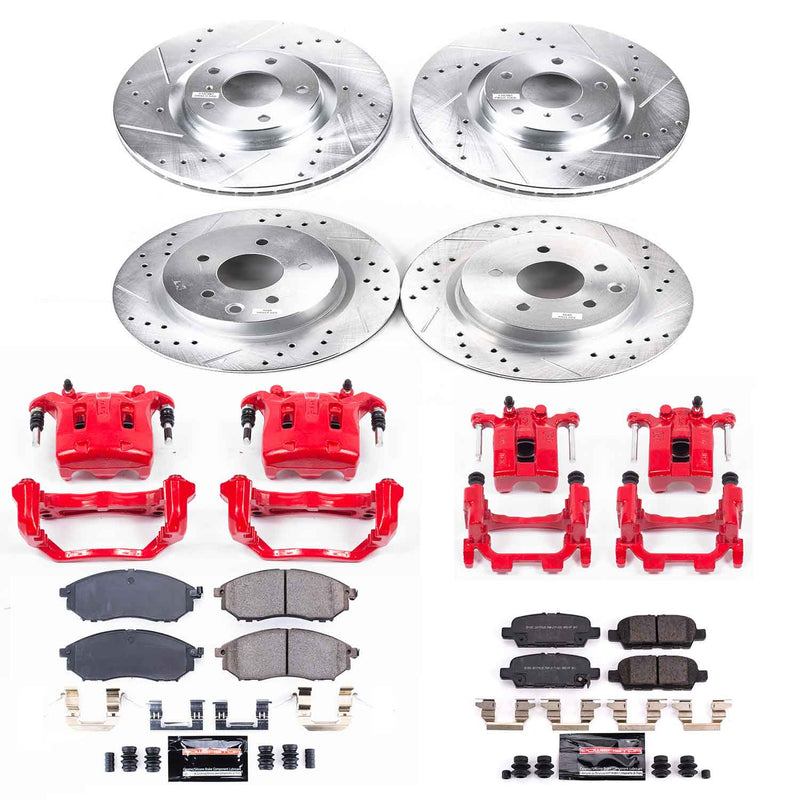 Power Stop KC8060 Z23 Evolution Sport Front And Rear Brake Kit for 2015 Infiniti Q40 product image