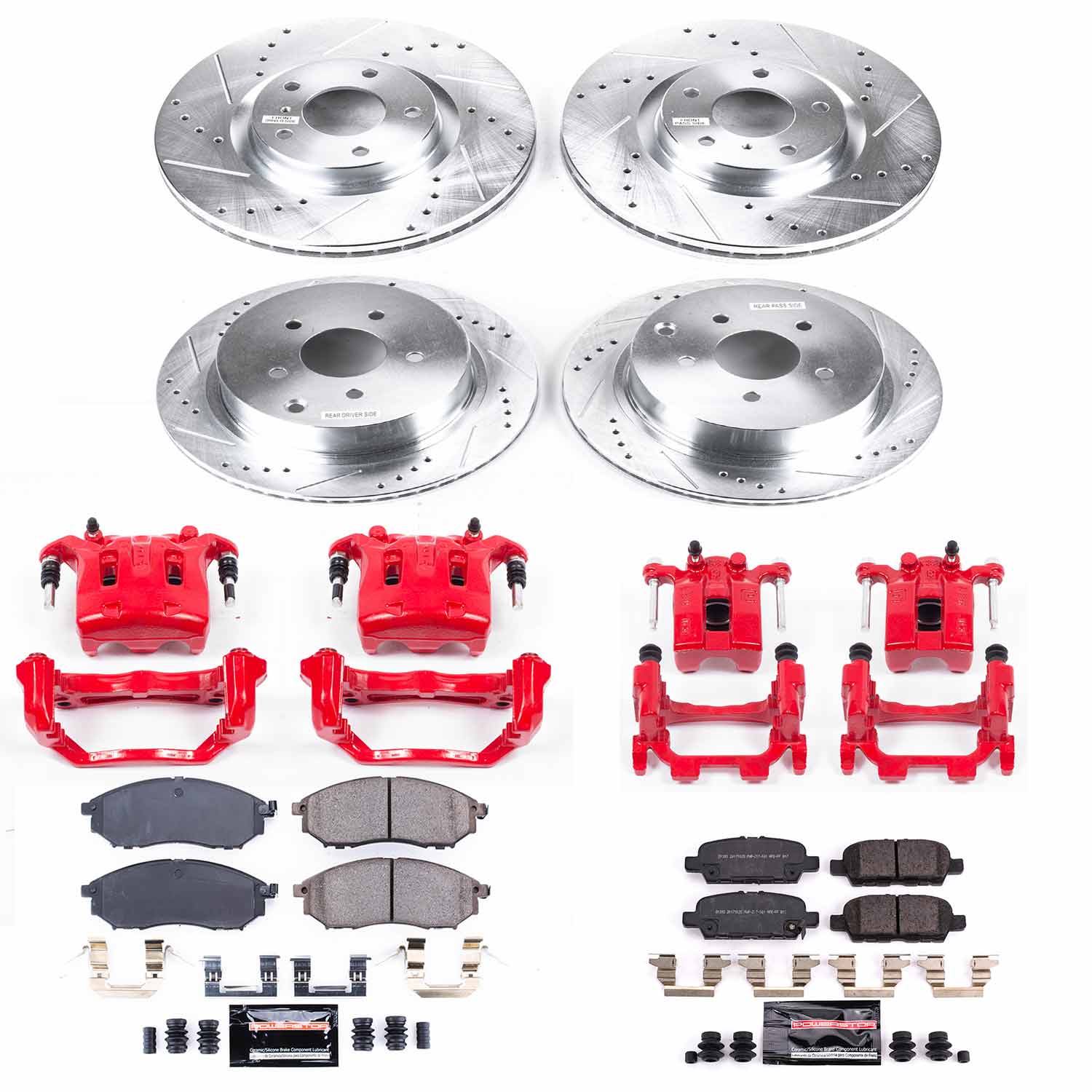 Power Stop KC8061 Z23 Evolution Sport Front And Rear Brake Kit for 2014-2019 Infiniti Q70 product image