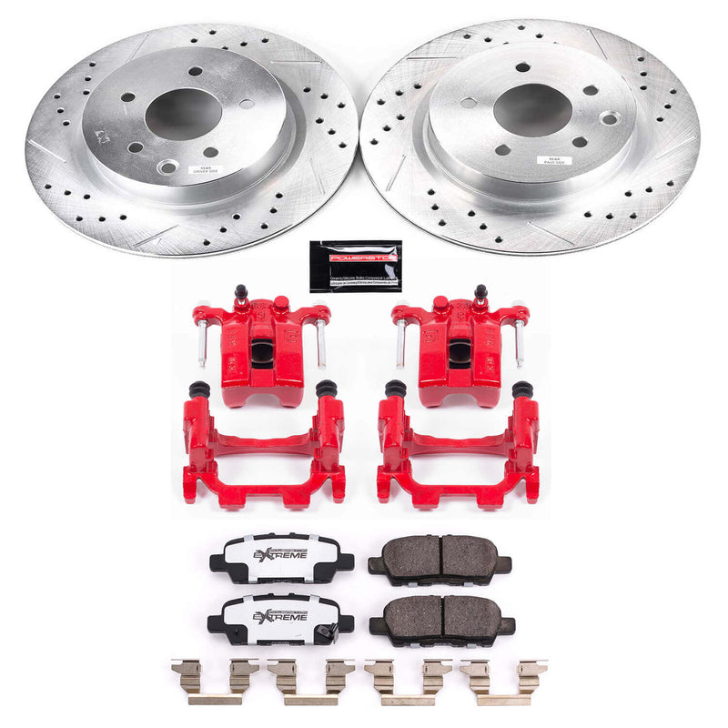 Power Stop KC8062-26 Z26 Street Warrior 1-Click Rear Brake Kit With Calipers for 2015 Infiniti Q40 product image