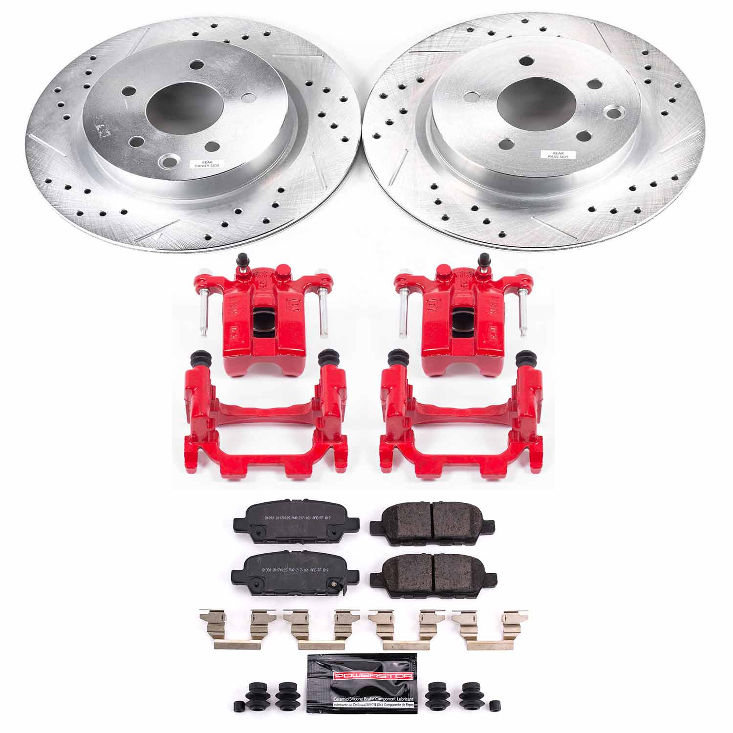 Power Stop KC8062 Z23 Evolution Sport Rear Brake Kit for 2015 Infiniti Q40 product image