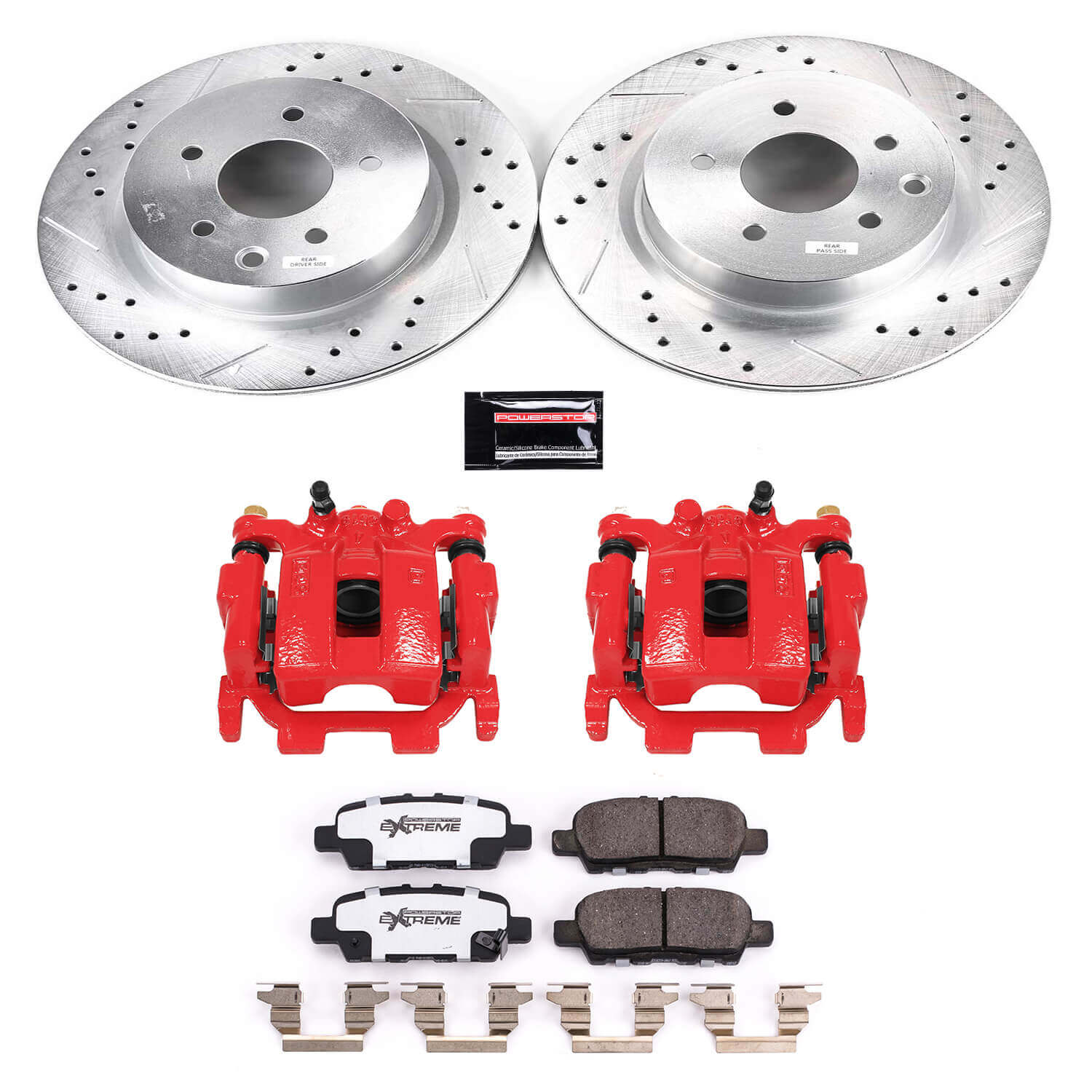 Power Stop KC8062A-26 Z26 Street Warrior 1-Click Rear Brake Kit With Calipers for 2016-2020 Nissan Maxima product image