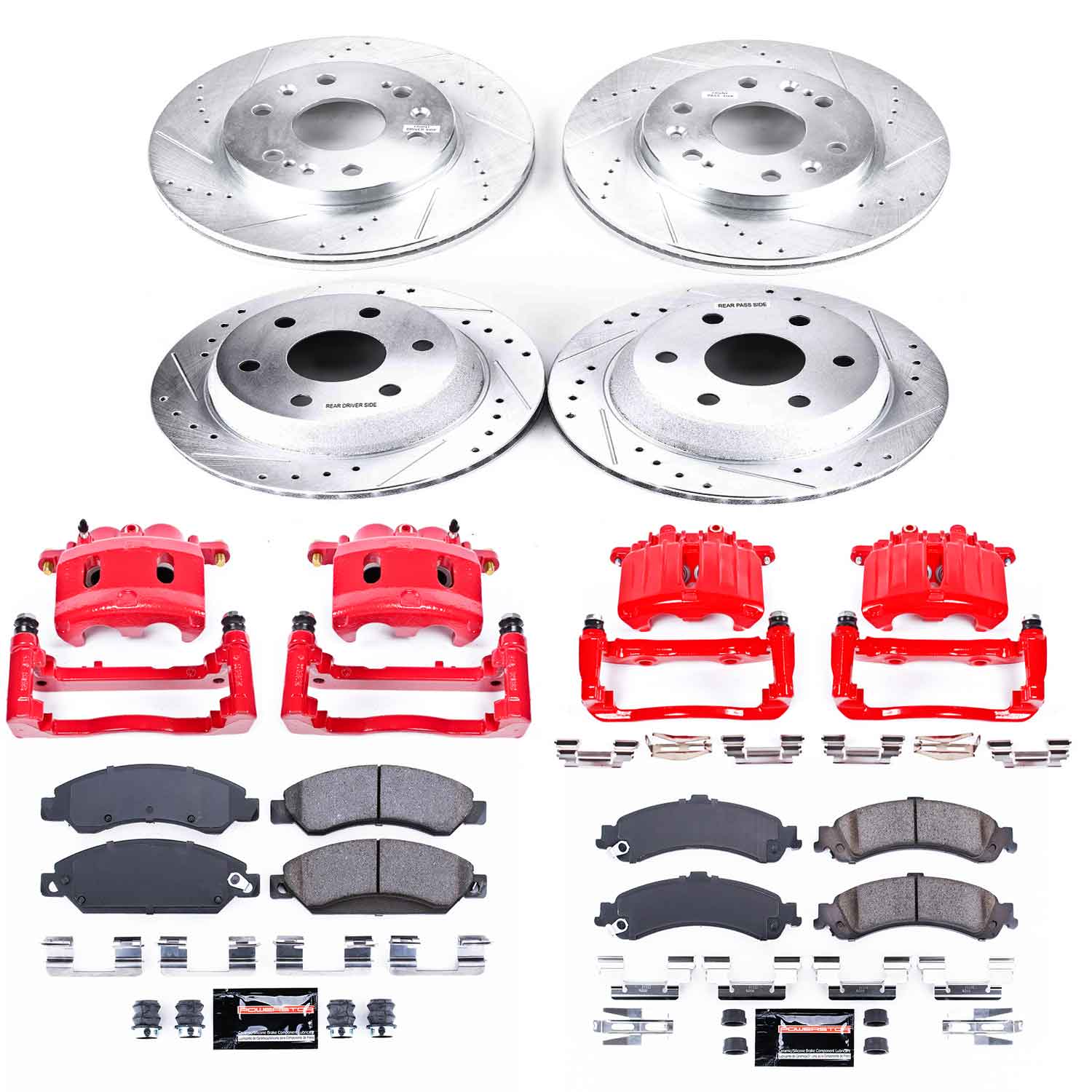 Power Stop KC8071 Z23 Evolution Sport Front And Rear Brake Kit for 2005-2006 GMC Sierra 1500 Denali product image