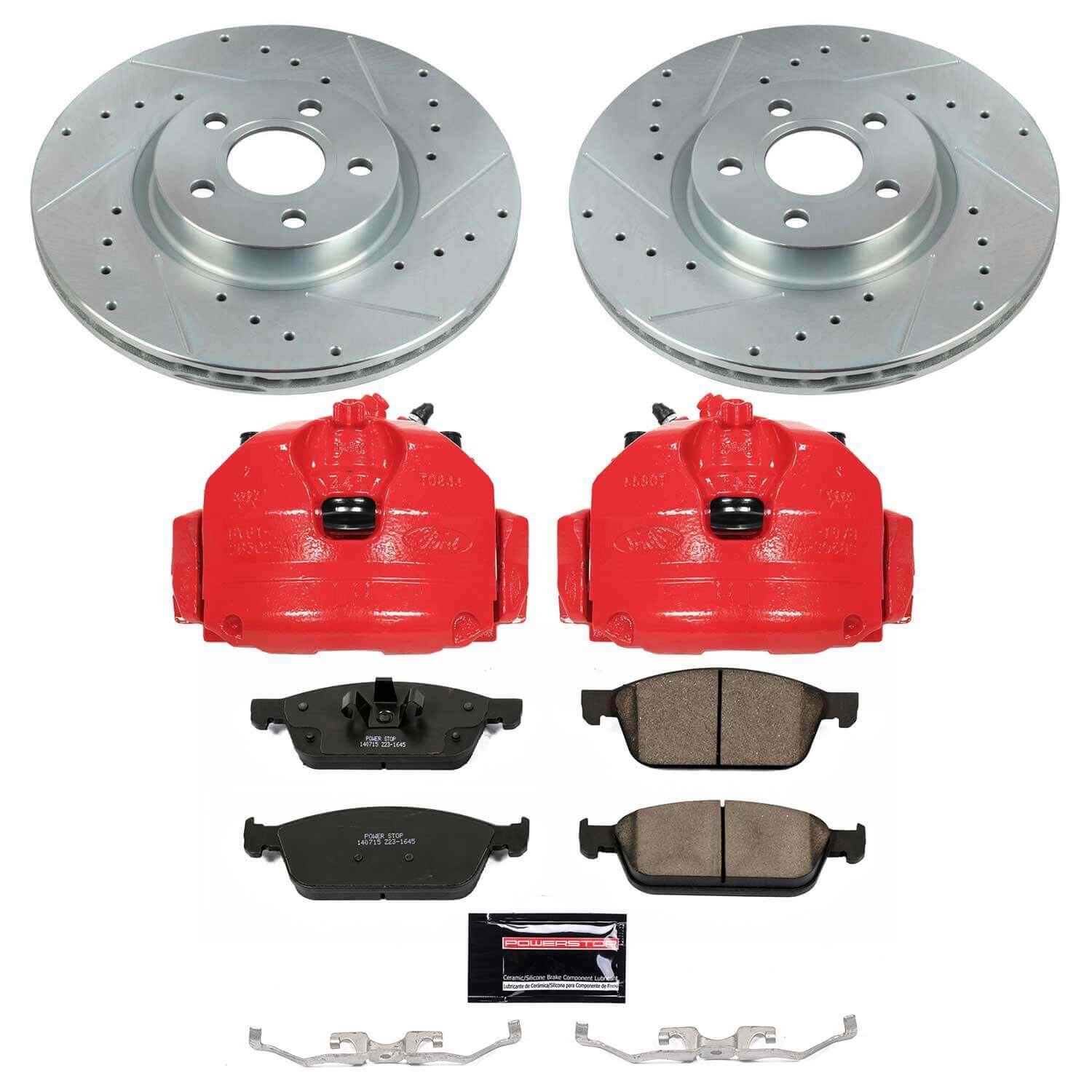 Power Stop KC8175 Front Z23 Evolution Sport Performance Pad And Rotor Kit With Calipers for 2018-2023 Ford Transit Connect product image