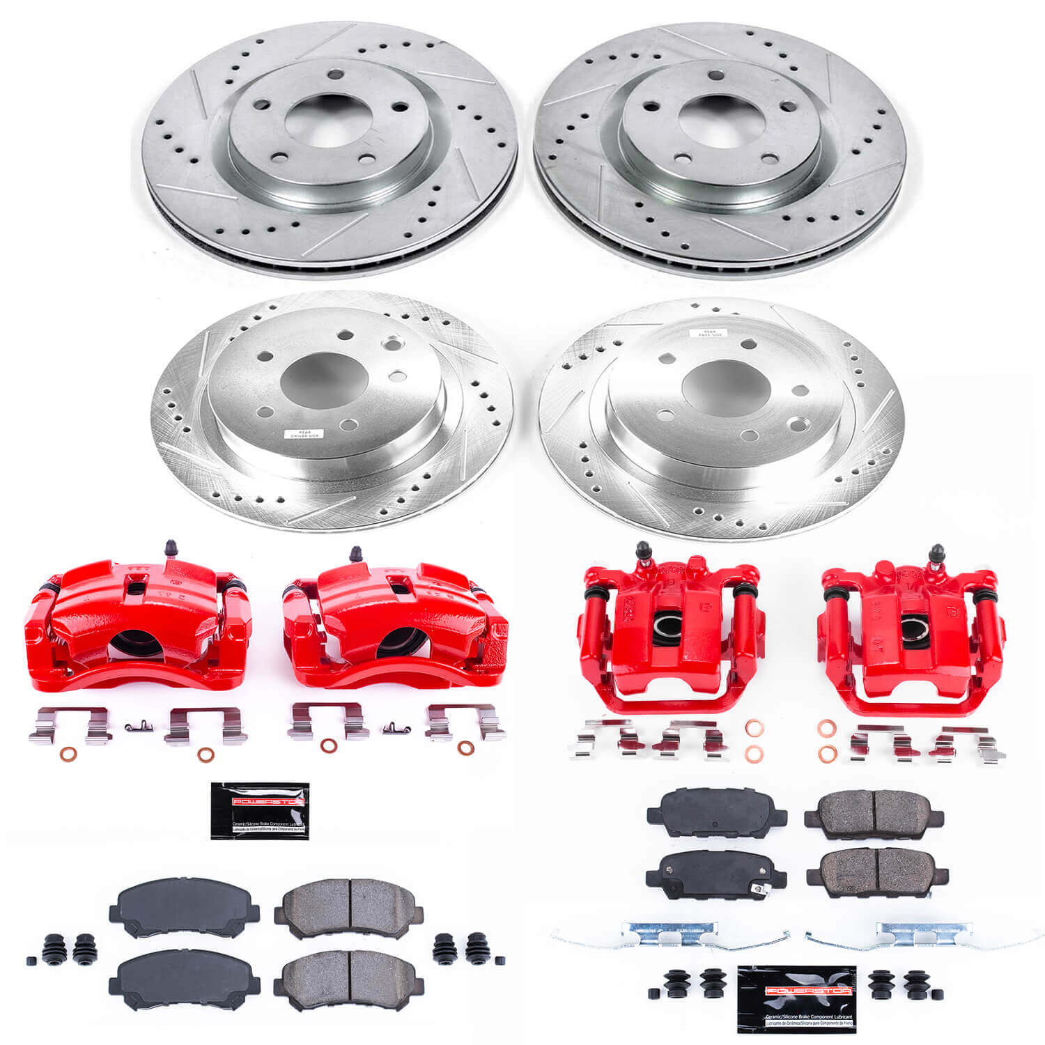 Power Stop KC8268 Z23 Evolution Sport Performance Pad And Rotor Kit With Calipers for 2008-2013 Nissan Rogue product image