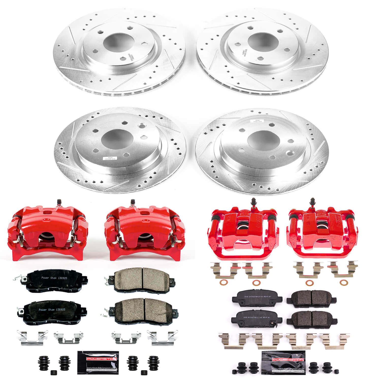 Power Stop KC8288 Z23 Evolution Sport Performance Pad And Rotor Kit With Calipers for 2014-2017 Nissan Leaf product image