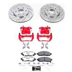 Power Stop KC8324-36 Front Z36 Extreme Performance Truck And Tow 1-Click Pad And Rotor Kit With Calipers for 2016-2019 Nissan Frontier Rear Wheel Drive product image