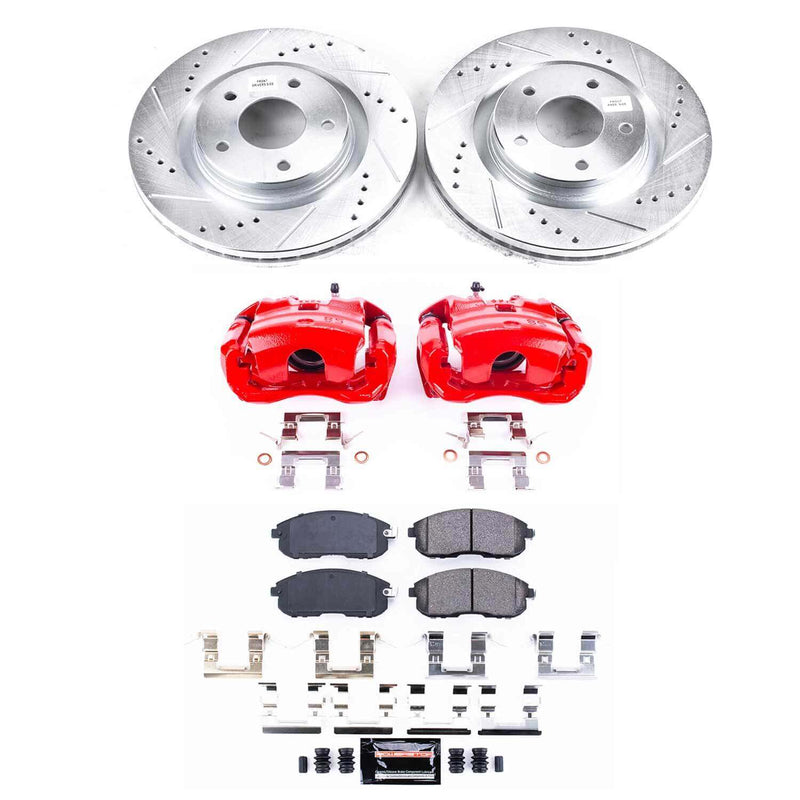 Power Stop KC8327 Front Z23 Evolution Sport Performance Pad And Rotor Kit With Calipers for 2011-2013 Nissan Juke product image