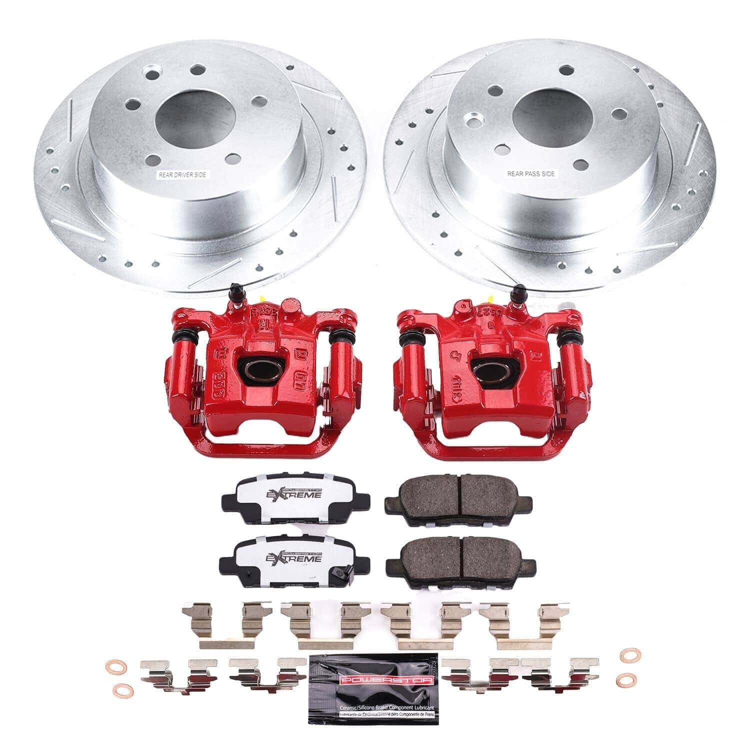Power Stop KC8335-26 - Rear Z26 Street Warrior Pad And Rotor Kit With Calipers vehicle fitment brake part