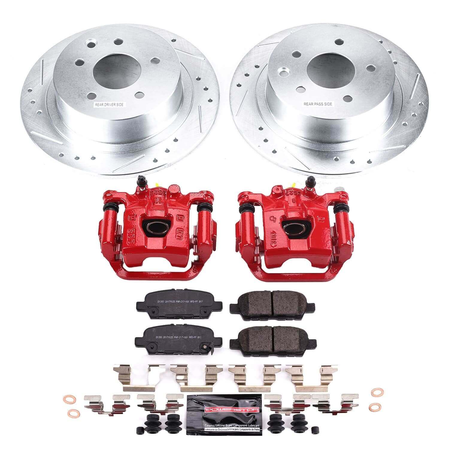 Power Stop KC8335 - Rear Z23 Evolution Sport Pad And Rotor Kit With Calipers vehicle fitment brake part