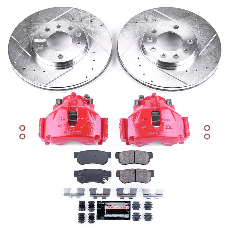 Power Stop KC834 Z23 Evolution Sport Front Brake Kit for 1999-2001 Saab 9-3. Base, SE product image
