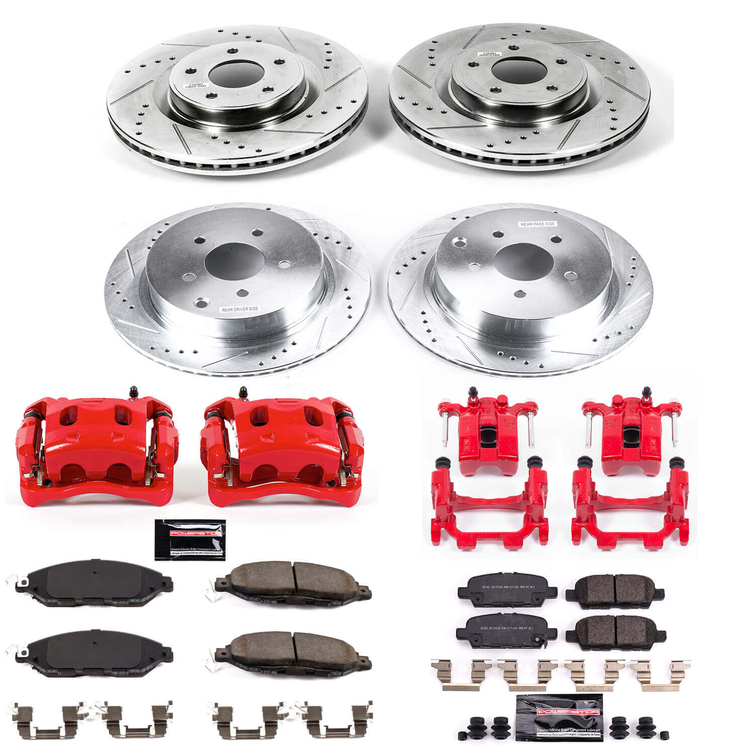 Power Stop KC8347 Z23 Evolution Sport Performance Pad And Rotor Kit With Calipers for 2019-2020 Infiniti QX60 product image