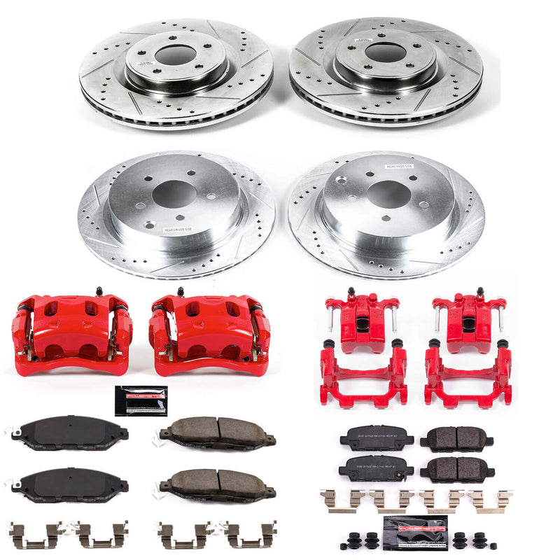 Power Stop KC8347 Z23 Evolution Sport Performance Pad And Rotor Kit With Calipers for 2019-2020 Infiniti QX60 product image